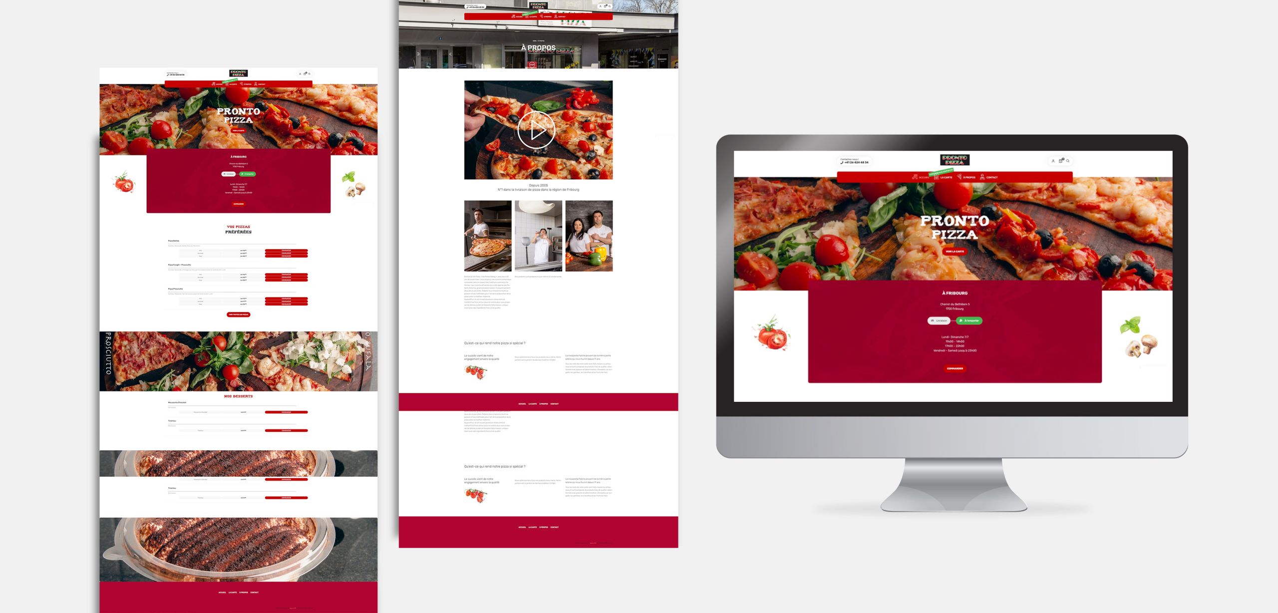 Pronto Pizza E-commerce shwocase